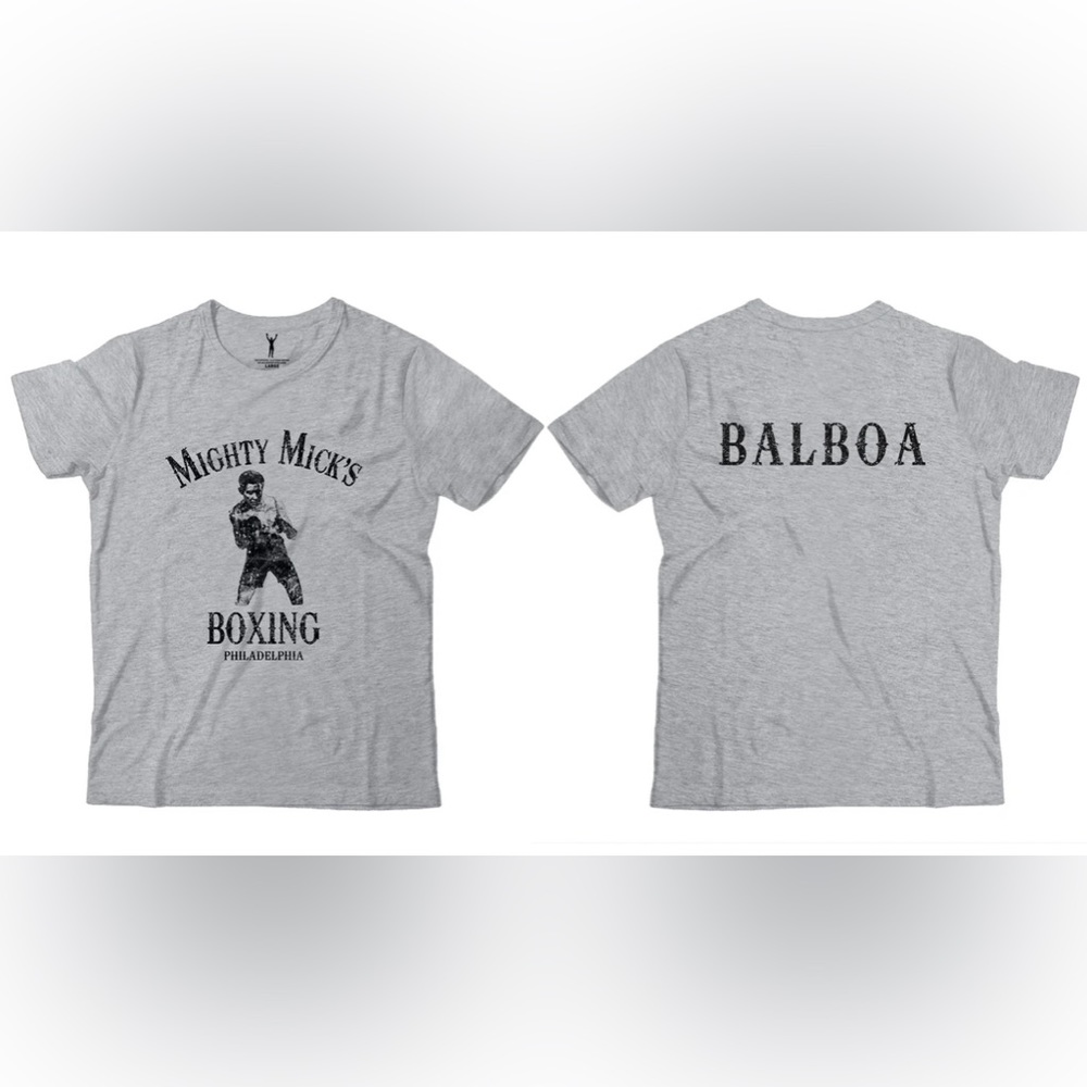 Men’s Rocky Balboa Mighty Mick’s Boxing Brand New Gray Shirt XXL